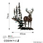Wallity Deer Escultura de Pared de Metal Multicolor